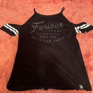 Buckle Fast and the Furious cold shoulder top